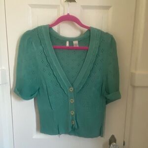 Anthropologie Moth Sweater Green Size L